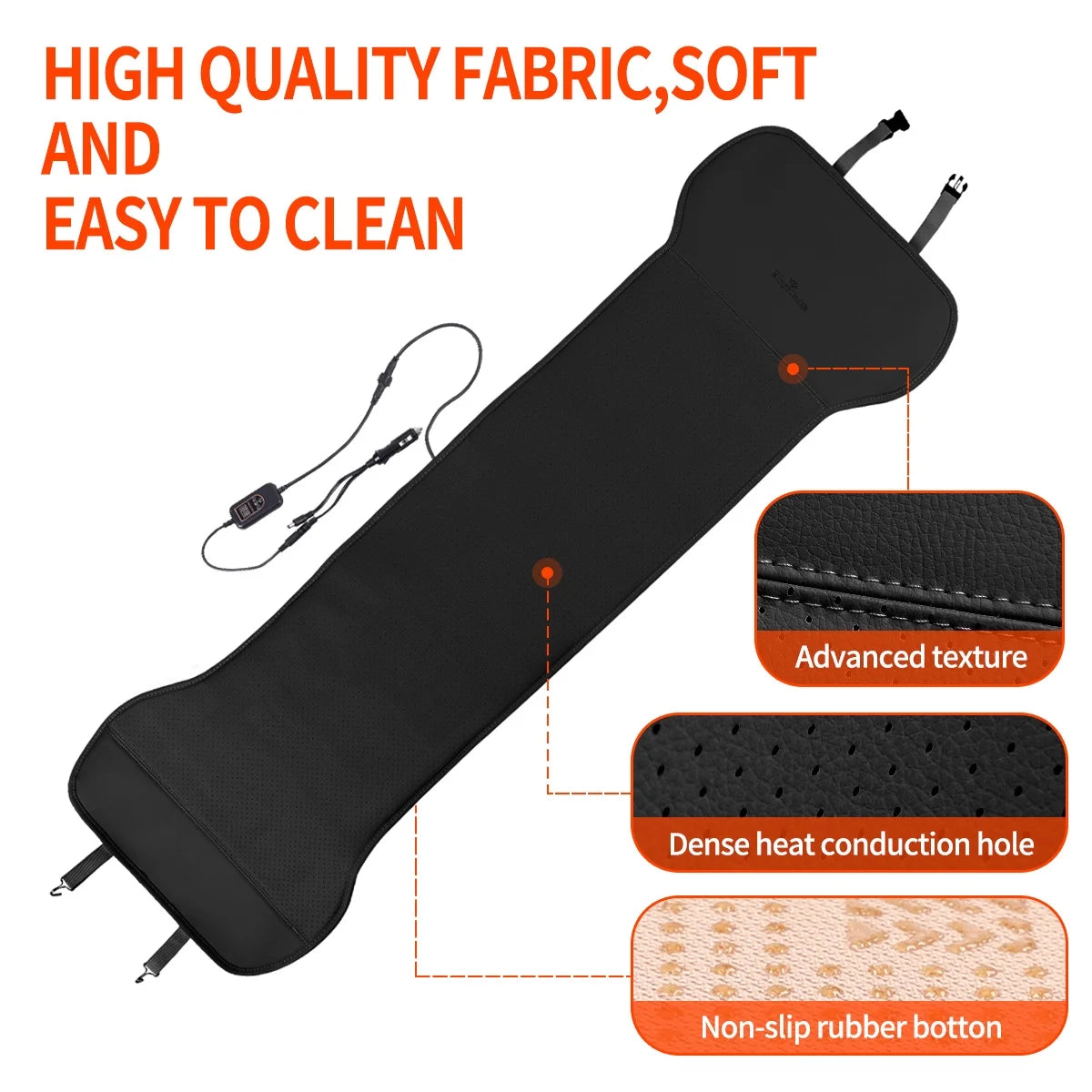 Cars Heated Seat Cushion for Winter, with Intelligent Controller and Timing Function