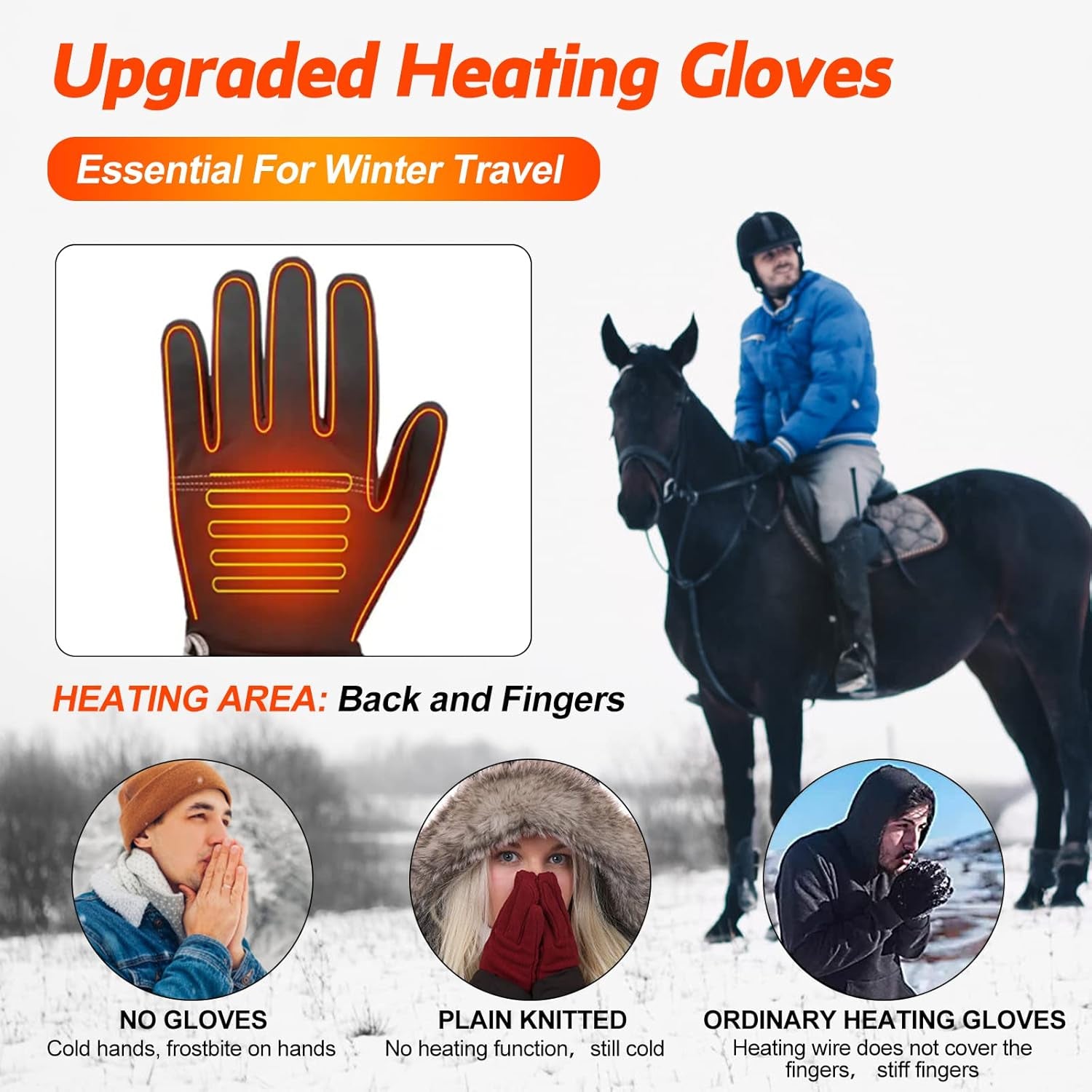 Breathable Heated Gloves Liners for Men Women,Winter Heated Thin Gloves Touchscreen Riding Skiing Snowboarding Hiking Cycling
