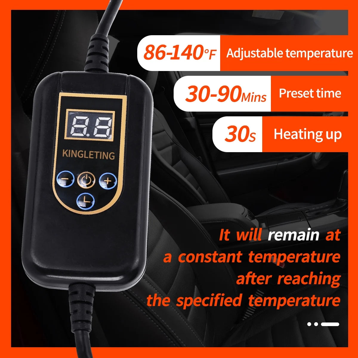 Cars Heated Seat Cushion for Winter, with Intelligent Controller and Timing Function