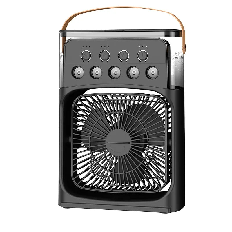 Portable Air Conditioning Fan Mini Evaporative Air Cooler with 7 Color LED Lights 1/2/3 Hour Timer 3 Wind Speeds and 3 Spray Mod