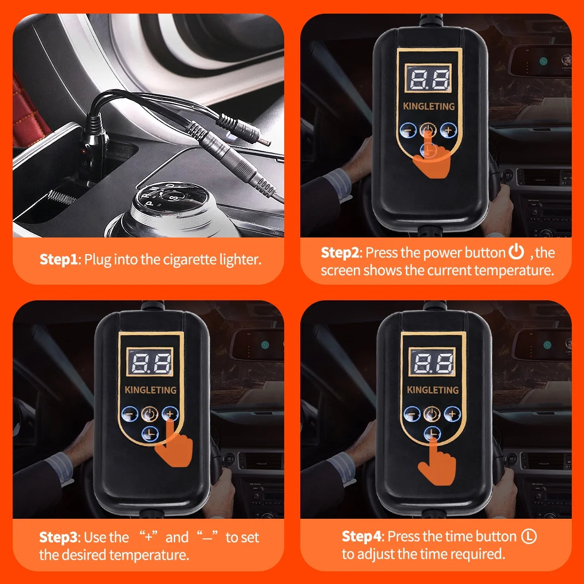 Cars Heated Seat Cushion for Winter, with Intelligent Controller and Timing Function